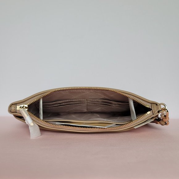 MICHAEL KORS Jet Set Charm Signature Logo Wristlet/Pouch- Camel Multi ⭐ - Picture 13 of 16